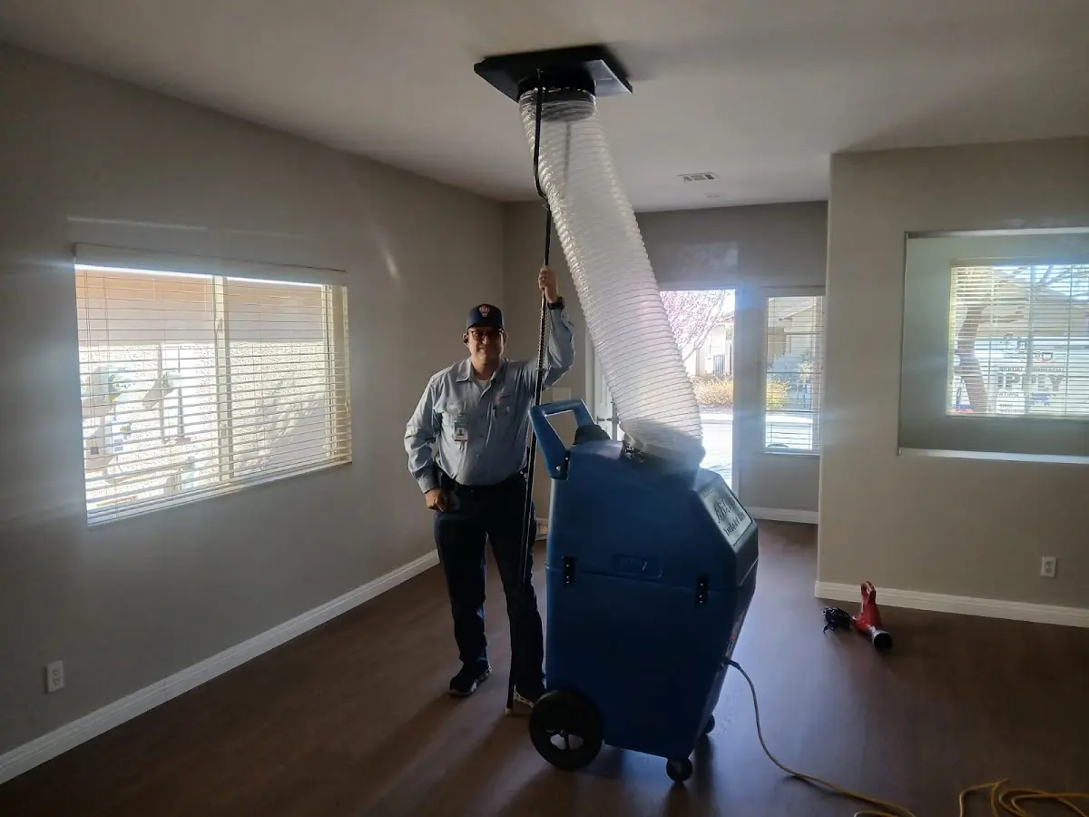 Professional Dryer Vent Cleaning work inside a Lake Los Angeles home